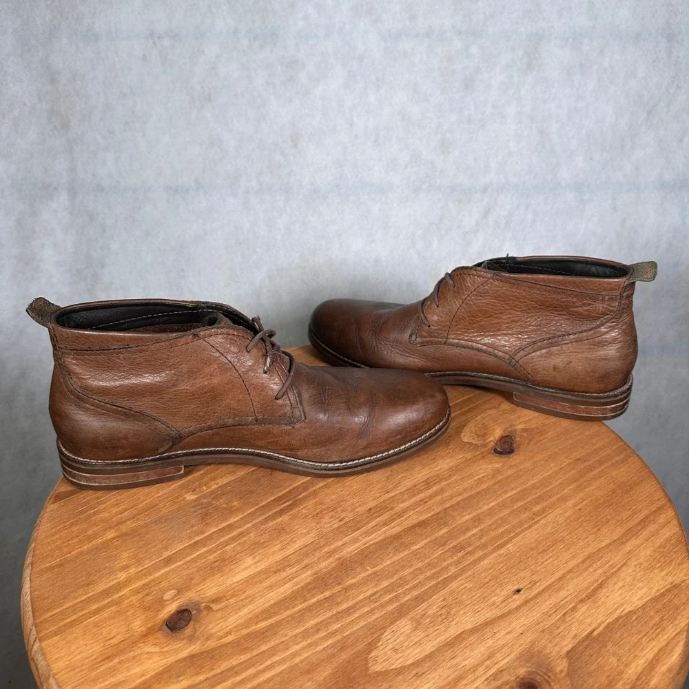 Cole Haan Chukka Boots Mens 10 M Brown Leather C11847 Good Lace Up Ankle Boot